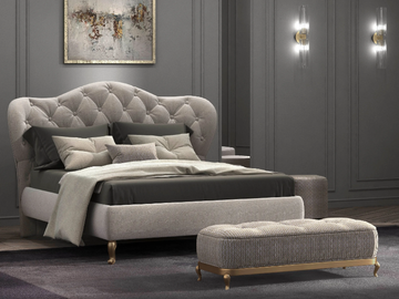 FLY - Double bed with tufted headboard by CASA +39 - view 2